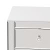 23.62" Tall 3- Drawer Mirrored Accent Chest; Modern Mirrored Nightstand with Drawers; 3-Drawer End Table for Living Room