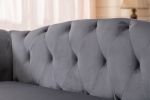 Loveseat Small Sofa Small Mini Room Couch Two-Seater Sofafor Small Space Office Studio Apartment Bedroom; GREY