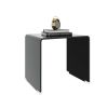 Whole Tempered Glass Coffee Table End Table Side Table for Living Room; bedroom; Black