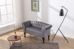 Loveseat Small Sofa Small Mini Room Couch Two-Seater Sofafor Small Space Office Studio Apartment Bedroom; GREY
