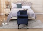 Loveseat Small Sofa Small Mini Room Couch Two-Seater Sofafor Small Space Office Studio Apartment Bedroom; DARK BLUE