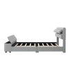 Queen Size Upholstery Platform Bed with Storage Headboard and Footboard,Support Legs