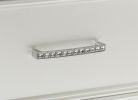 Glamourous Bedroom 1pc Nightstand Pearl White Metallic Finish Silver Glitter Trim Wooden furniture