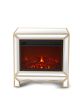 W 23.2&quot;X D 13.4&ldquo; X H 24.4&rdquo; Mirrored mantelpiece with champagne color bezel Built in 1500 function heating