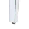 ON-TREND Fashionable Modern Glass Mirrored Side Table; Easy Assembly End Table with Crystal Design and Adjustable Height Legs; Silver
