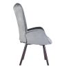 Modern Wingback Accent Armchair Living Room Tufted Velvet Upholstery; DARK GREY