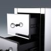 3-Drawer Mirrored Nightstand, Modern End Table for Bedroom, Living Room, Silver