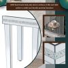 ON-TREND Fashionable Modern Glass Mirrored Side Table; Easy Assembly End Table with Crystal Design and Adjustable Height Legs; Silver