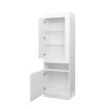 Side board Side cabinet with LED light shelving drawer white side cabinet Side cabinets in the living room