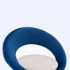 Navy Blue+Off-White Velvet Modern accent/Conversation Lounge Chair With Gold Plated Legs; unique appearance; Suitable For Office; Lounge; Living Room