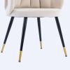 Off-White Velvet lounge chair; black metal feet; unique back design; suitable for office; living room; bedroom