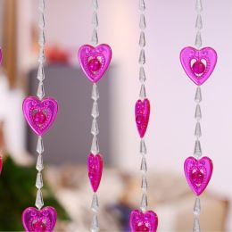 Household Plastic Crystal Acrylic Door Chain Decoration (Option: Transparent rose-80x190)