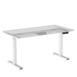 Electric Stand up Desk Frame, Dual Motor Load  Ergonomic Electric Standing Desk Frame 3-Stage Height Adjustable with Memory Controller - Frame Only (Color: White)
