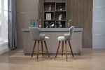 COOLMORE Swivel Bar Stools with Backrest Footrest ; with a fixed height of 360 degrees