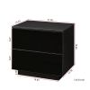 Modern High gloss UV Night Stand with 2 drawers & LED lights