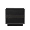 Modern High gloss UV Night Stand with 2 drawers & LED lights