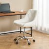 Modern velvet fabric living room furniture dining chair, soft and comfortable, lift adjustment, free movement convenient, save space.(set of 1)