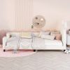 Twin Size Upholstered Daybed with Carton Ears Shaped Headboard
