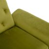 COOLMORE Velvet Accent Chair with Adjustable Armrests and Backrest; Button Tufted Lounge Chair; Single Recliner Armchair with Ottoman