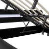 Queen Size Low Profile Upholstered Platform Bed with LED headboard
