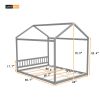 Queen Size Wooden House Bed with Headboard