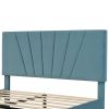 Queen Size Storage Bed Velvet Upholstered Platform Bed with a Big Drawer