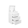 Modern High gloss UV Night Stand with 3 drawers & LED lights