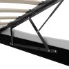 Queen Size Low Profile Upholstered Platform Bed with LED headboard