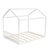 Queen Size Wooden House Bed with Headboard