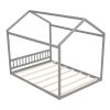Queen Size Wooden House Bed with Headboard